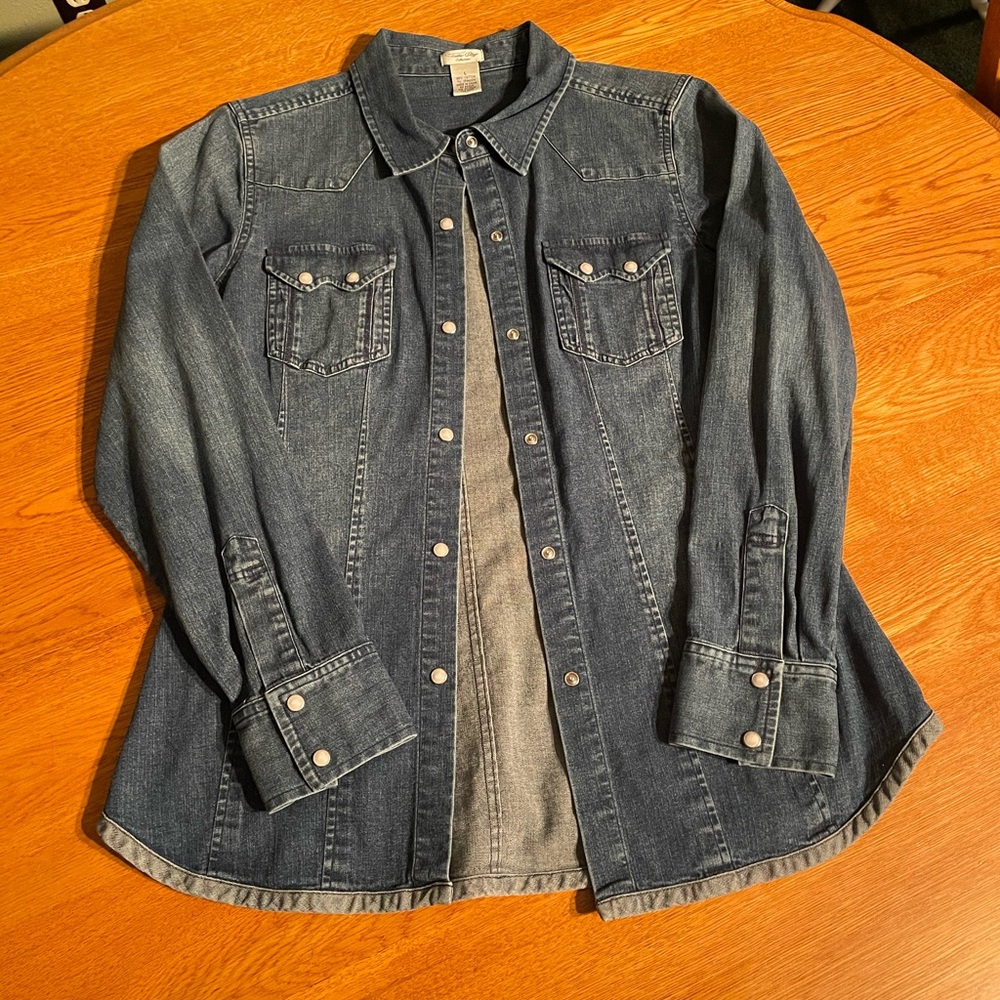 Tasha Polizzi Denim Snap Shirt